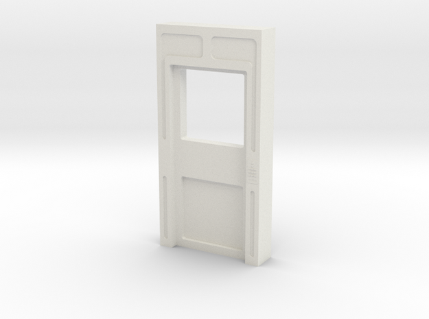 Door Int Sngl Clsd no Thrs w Win (Space 1999) 1/30 in White Natural Versatile Plastic