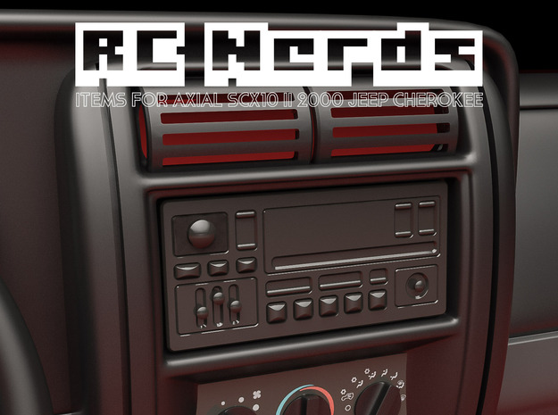 RCN027 Radio panel for Jeep XJ dashboard in Tan Fine Detail Plastic