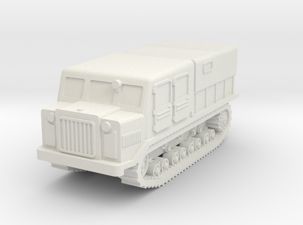 1/144 AT-S Soviet artillery tractor in White Natural Versatile Plastic