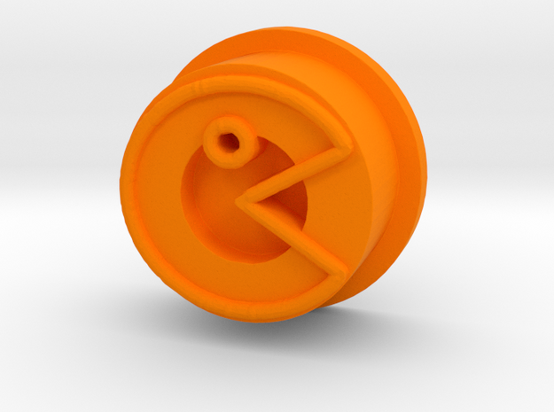 Kmods Squonker Pacman button in Orange Processed Versatile Plastic