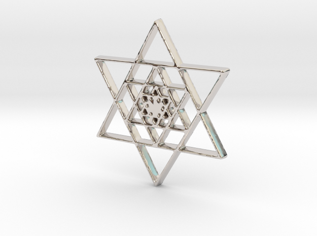 Infinite Jewish Symbol Pendant Charm in Rhodium Plated Brass