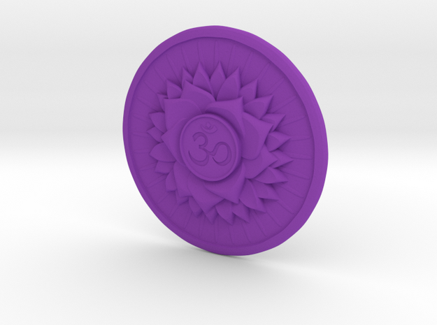 Crown Chakra  or Sahaswara in Purple Processed Versatile Plastic