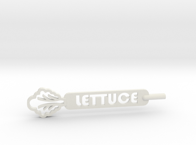 Lettuce Plant Stake in White Natural Versatile Plastic