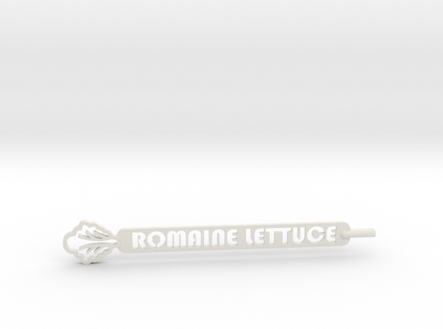 Romaine Lettuce Plant Stake in White Natural Versatile Plastic