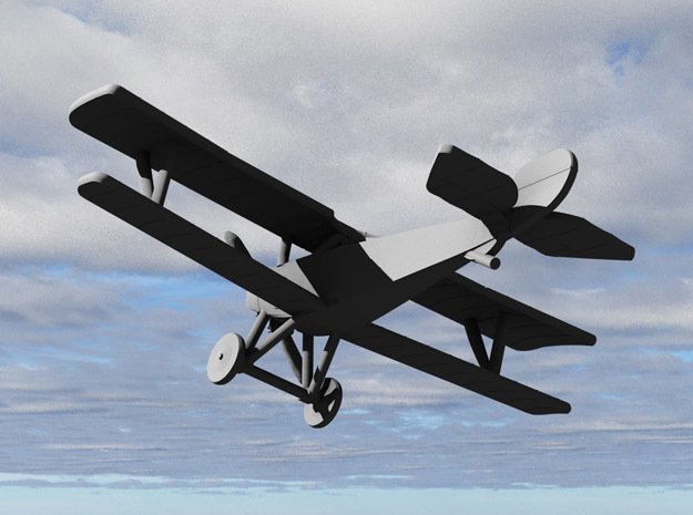 Nieuport 21 (Vickers) in White Natural Versatile Plastic: 1:144