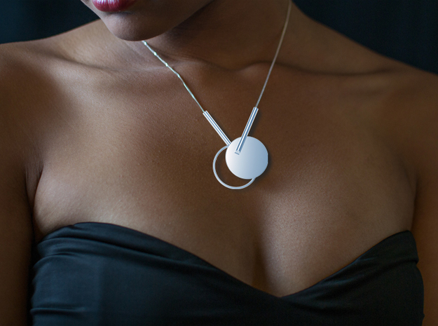 Mobile Melancholia Necklace in Polished Silver