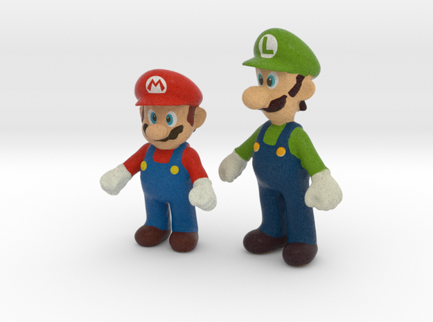 1/24 Mario Brothers in Full Color Sandstone