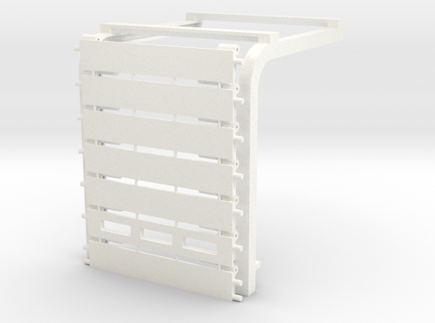 1/64 Overhead Door 12'x14' (2.25w X 2.65h) Kit in White Processed Versatile Plastic