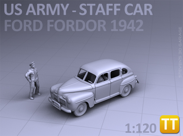 American Staff Car 1942 - (1:120) TT in Tan Fine Detail Plastic