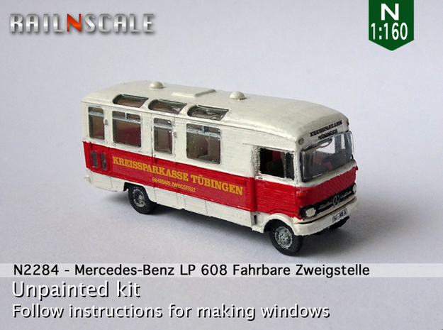 Mercedes-Benz LP 608 Fahrbare Zweigstelle (N 1:160 in Tan Fine Detail Plastic