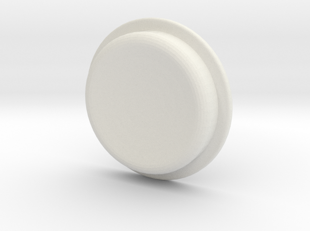 TLF# - Calm Button in White Natural Versatile Plastic