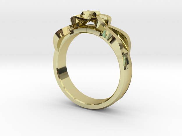Designer Ring #1 in 18k Gold Plated Brass: 7 / 54