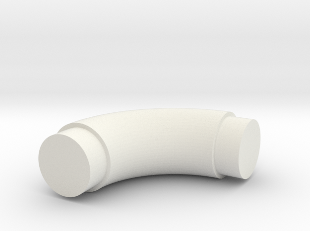 Elbow-8 in White Natural Versatile Plastic
