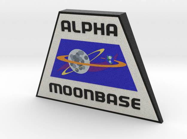 Moonbase Alpha Plaque (Space: 1999) = DESKAPADES = in Full Color Sandstone: Small
