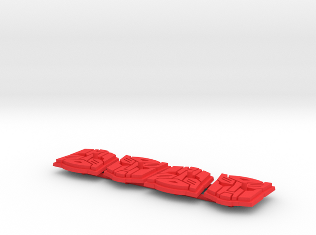 Titan Master Autobot Symbol Stands (4) in Red Processed Versatile Plastic