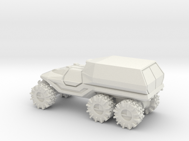 All-Terrain Vehicle 6x6 with enclosed cargo area in White Natural Versatile Plastic