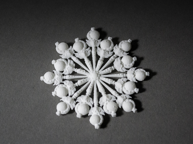 Cutieflake in White Natural Versatile Plastic