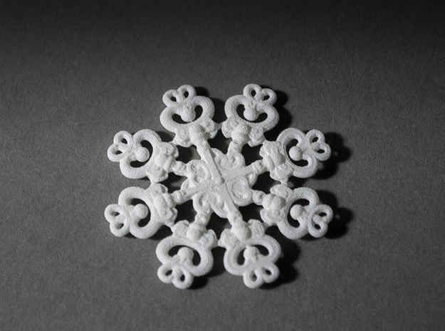 Keyflake in White Natural Versatile Plastic
