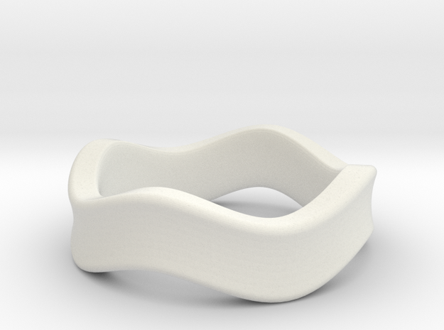 K 7.2mm Concave Band in White Natural Versatile Plastic