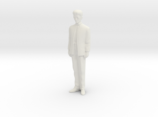1/43 Man in Suit in White Natural Versatile Plastic
