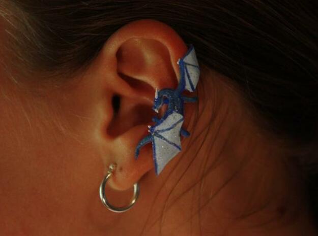 Dragon Cuff Earring Right in White Processed Versatile Plastic