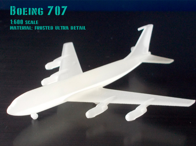 Boeing 707 in Gray PA12: 1:500