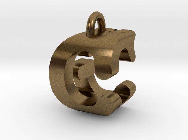 3D-Initial-CG in Natural Bronze