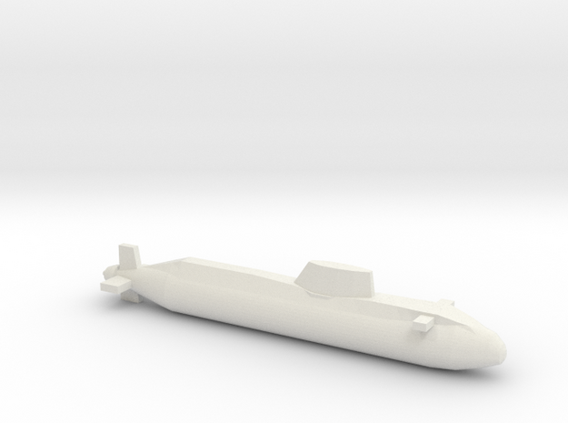Astute-class SSN, Full Hull, 1/2400 in White Natural Versatile Plastic
