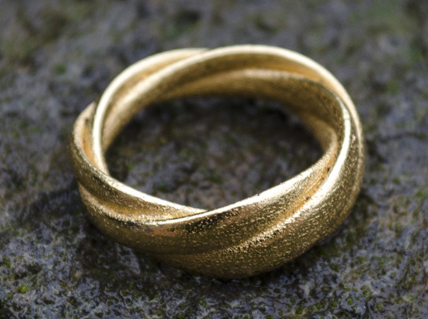 Torusring (19 mm) in Polished Gold Steel