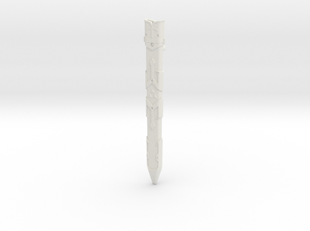"BotW" Master Sword Scabbard in White Natural Versatile Plastic: 1:12