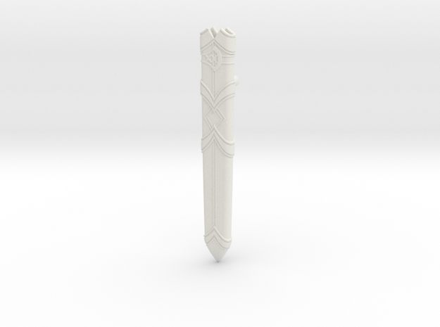 "BotW" Goddess Sword Scabbard in White Natural Versatile Plastic: 1:12