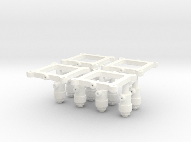 NOS 1/12 Plates x4 in White Processed Versatile Plastic