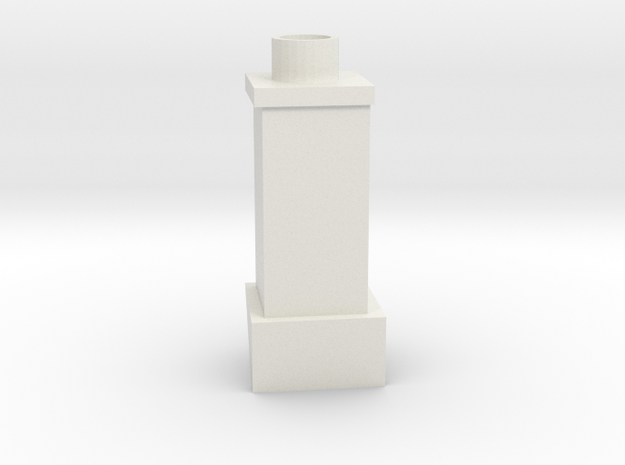 QN Short Chimney V2 in White Natural Versatile Plastic