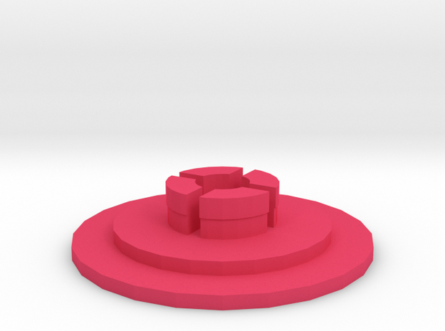 Fidget Spinner Ball Bearing Cap in Pink Processed Versatile Plastic