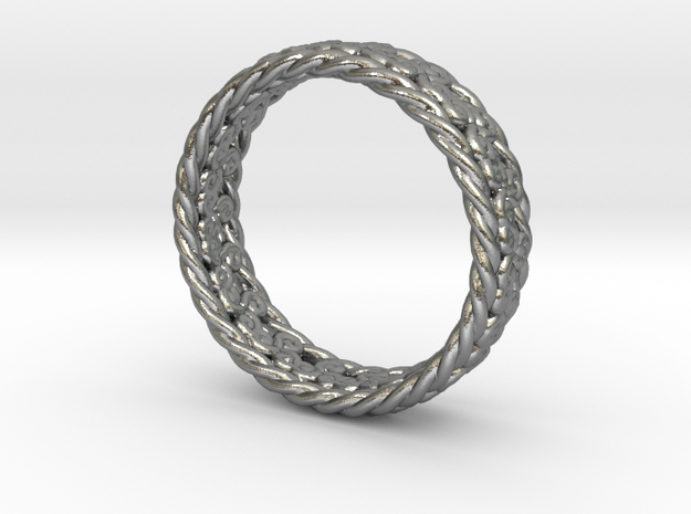 Triskelion Rope Ring Size 8 (US) in Natural Silver