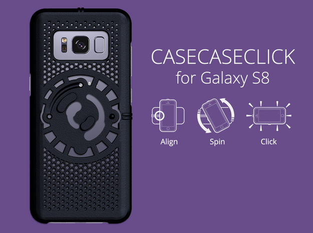 for Galaxy S8 : cel : CASECASE CLICK in Black Natural Versatile Plastic