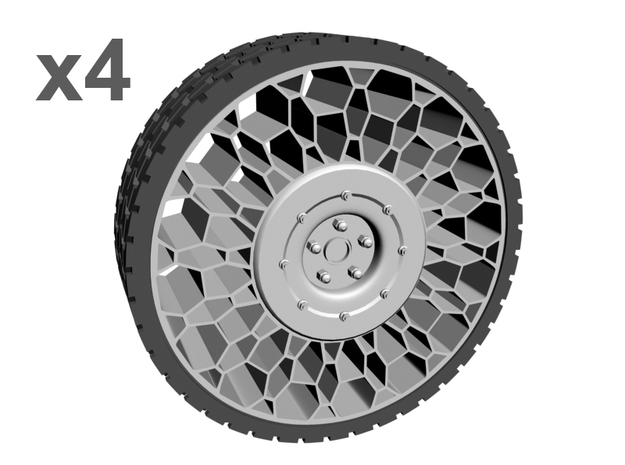 1/25 35inch Tweel airless tire x4 in White Natural Versatile Plastic