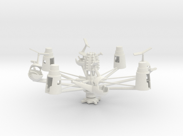 Herschell combo helicopter and astronaut in White Natural Versatile Plastic