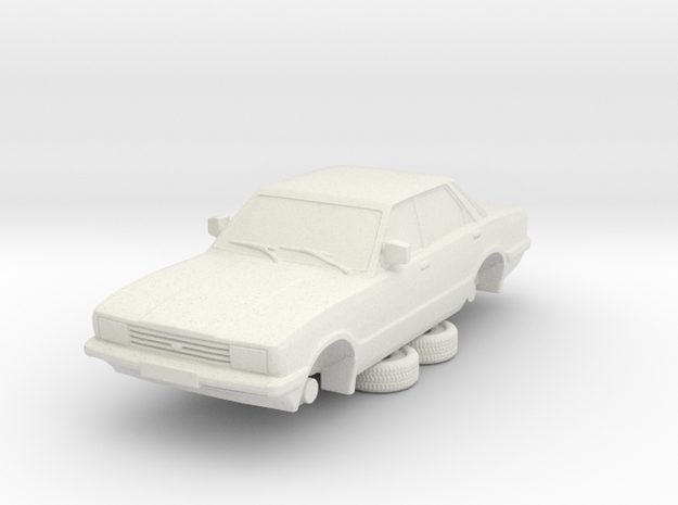 1-64 Ford Cortina Mk5 4 Door Hollow (repaired) in White Natural Versatile Plastic