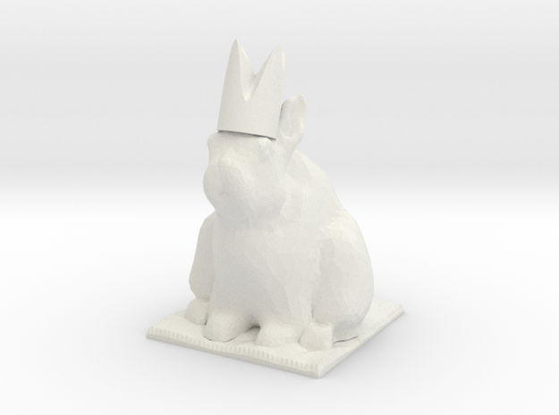 Rabbit Bishop  in White Natural Versatile Plastic