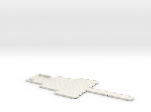1/700 Scale Modular Causeway Trident in White Natural Versatile Plastic