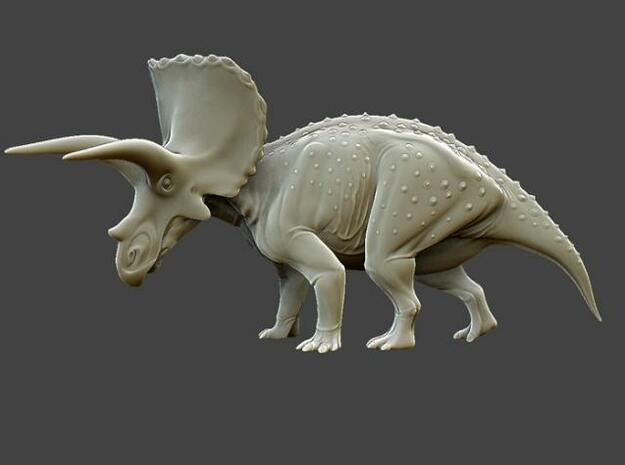 Triceratops Krentz in White Natural Versatile Plastic