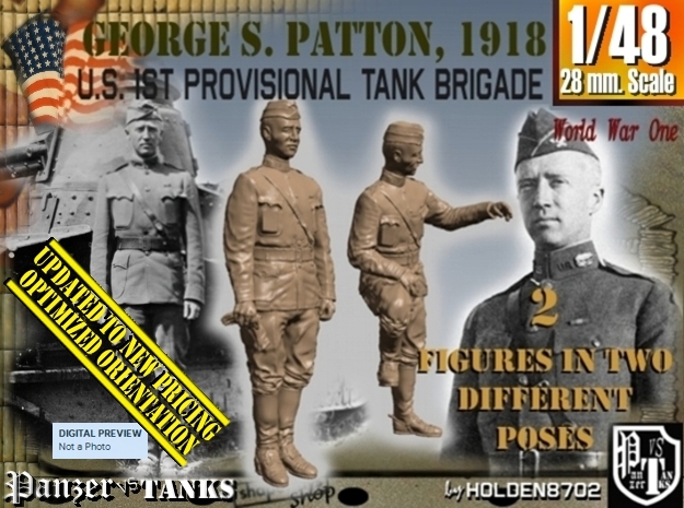 1-48 George S Patton 1918 in Tan Fine Detail Plastic