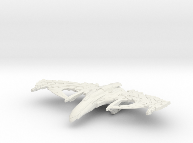 Romulan Cordel Class  WarBird in White Natural Versatile Plastic