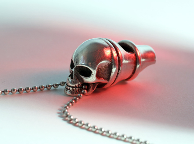 Silver Whistle of the Dead in Polished Silver