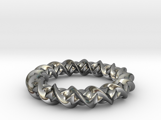Twistic in Polished Silver: Medium