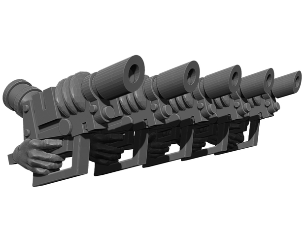 Laser Pistol Weapons Pack in Tan Fine Detail Plastic
