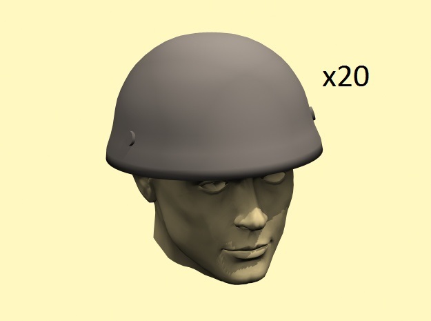 28mm WW2 British para helmets in Tan Fine Detail Plastic: Medium
