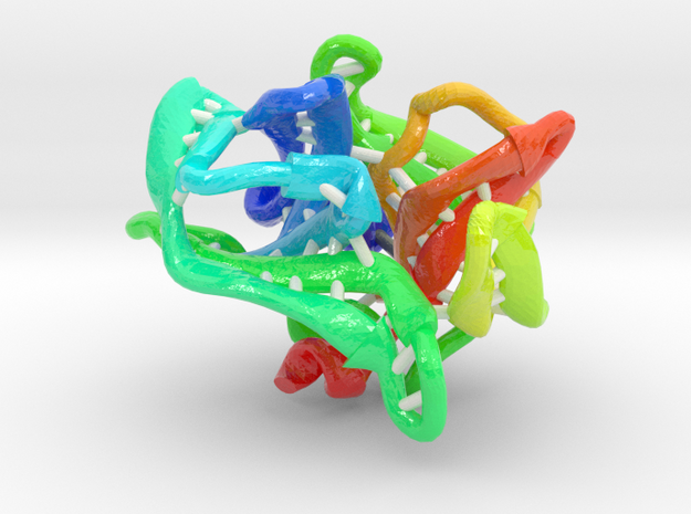 Poliovirus 3C Protease in Glossy Full Color Sandstone