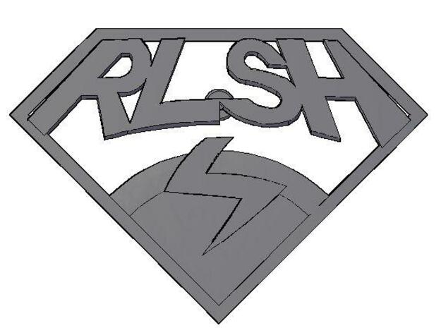 RLSH Badge in White Natural Versatile Plastic